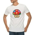thumbnail image 1 of Big Size Happy Toad Mushroom Graphic Design Deluxe Jersey T-Shirt - White 2XL, 1 of 4