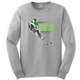 thumbnail image 1 of Big Size Hockey Dad Graphic Men's Ultra Cotton Long Sleeve T-Shirt - Ash 5XL, 1 of 2