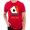 thumbnail image 1 of Big Size I'd Rather Be At The Casino Graphic Design Ring Spun Combed Cotton Short Sleeve Deluxe Jersey T-Shirt - Red XL, 1 of 4