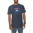 thumbnail image 1 of Big Size Interstate Highway 90 Graphic Design Vintage Crewneck Tee - Vintage Denim 2XL, 1 of 4