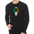 thumbnail image 1 of Big Size Irish Drop Pin Ring Spun Cotton Premium Long Sleeve Graphic Shirt - Black XL, 1 of 4