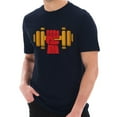 thumbnail image 1 of Big Size Iron Lift Unisex Ring Spun Combed Cotton Short Sleeve Deluxe Jersey T-Shirt - Navy 2XL, 1 of 3