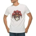 thumbnail image 1 of Big Size Joker Face Graphic Design Deluxe Jersey T-Shirt - White 3XL, 1 of 4