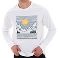 thumbnail image 1 of Big Size Journey Message Ring Spun Cotton Premium Long Sleeve Graphic Shirt - White XL, 1 of 4