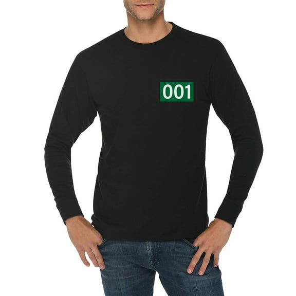 Big Size K-drama 001 Graphic Long Sleeve Crewneck Tee - Black XL