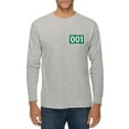 thumbnail image 1 of Big Size K-drama 001 Graphic Long Sleeve Crewneck Tee - Heather Grey 3XL, 1 of 4
