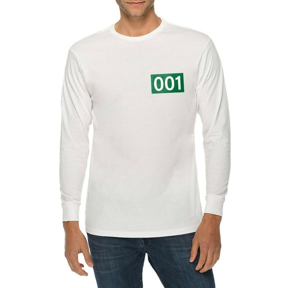Big Size K-drama 001 Graphic Long Sleeve Crewneck Tee - White 3XL