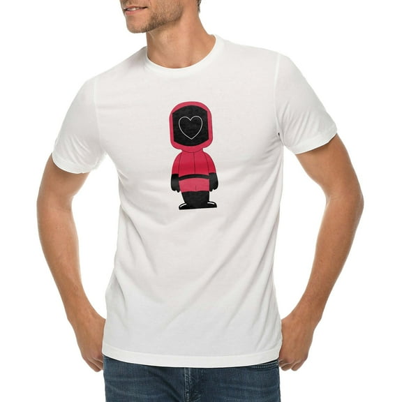 Big Size K-drama Heart Graphic Design Deluxe Jersey T-Shirt - White 2XL