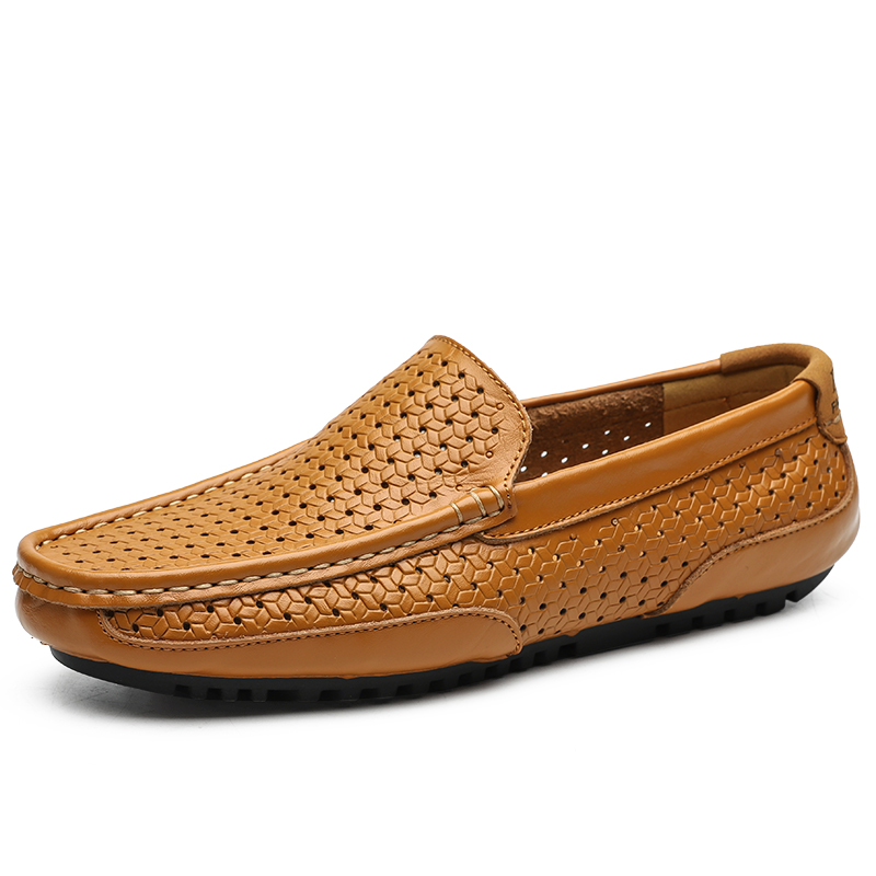 Big Size Men's Casual Loafers Slip On Leather Shoes Comfortable Lightweight Driving Shoes Male Moccasins Classic Penny Loafer Flats Boat Shoes Outdoor Walking Shoes