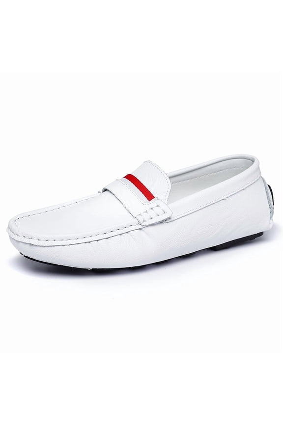 Big Size Men's Casual Loafers Slip On Leather Shoes Comfortable Lightweight Driving Shoes Male Moccasins Classic Penny Loafer Flats Boat Shoes Outdoor Walking Shoes