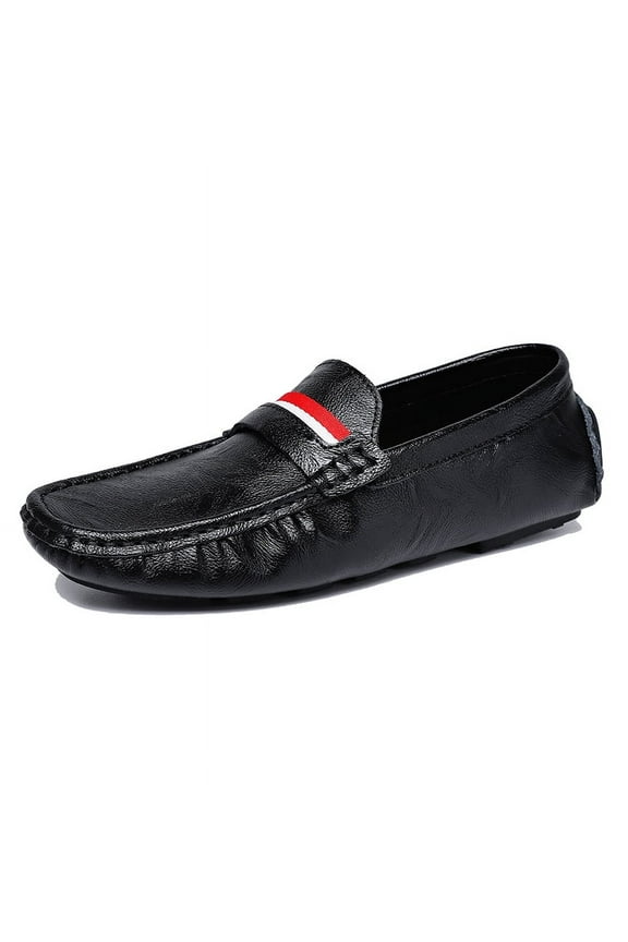 Big Size Men's Casual Loafers Slip On Leather Shoes Comfortable Lightweight Driving Shoes Male Moccasins Classic Penny Loafer Flats Boat Shoes Outdoor Walking Shoes