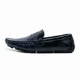 thumbnail image 1 of Big Size Men's Casual Loafers Slip On Leather Shoes Comfortable Lightweight Driving Shoes Male Moccasins Classic Penny Loafer Flats Boat Shoes Outdoor Walking Shoes, 1 of 13