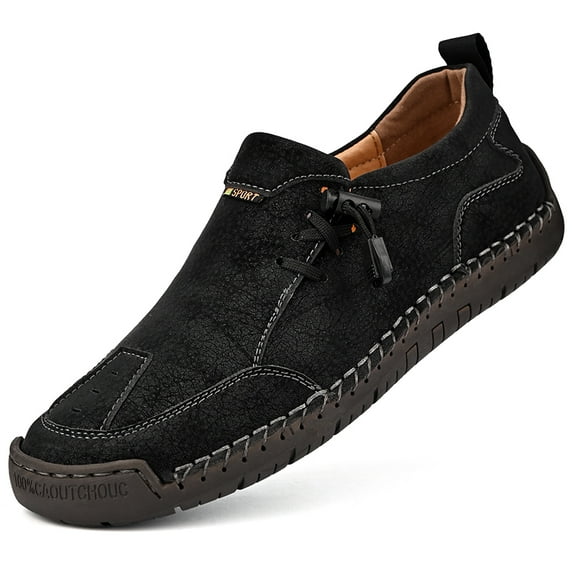 Big Size Men's Casual Loafers Slip On Leather Shoes Comfortable Lightweight Driving Shoes Male Moccasins Classic Penny Loafer Flats Boat Shoes Outdoor Walking Shoes