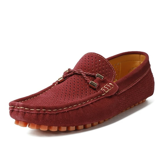 Big Size Men's Casual Loafers Slip On Leather Shoes Comfortable Lightweight Driving Shoes Male Moccasins Classic Penny Loafer Flats Boat Shoes Outdoor Walking Shoes