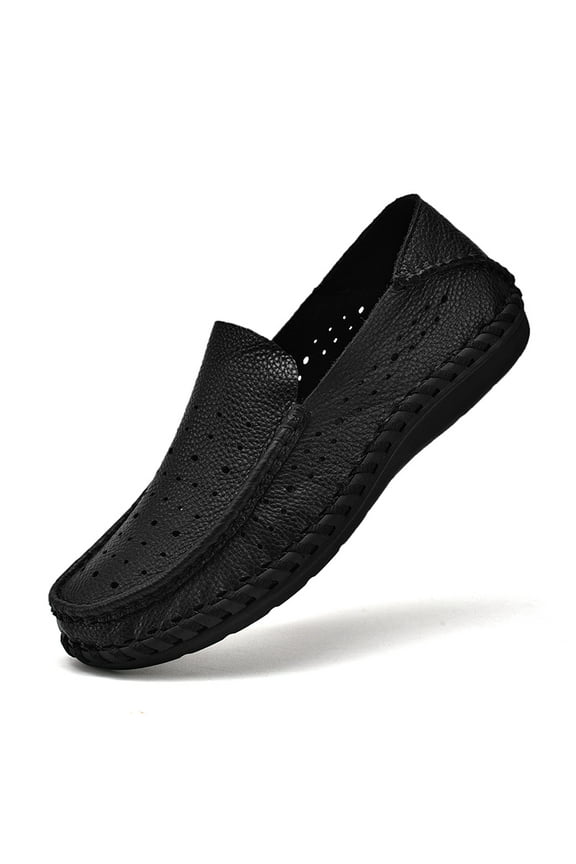 Big Size Men's Casual Loafers Slip On Leather Shoes Comfortable Lightweight Driving Shoes Male Moccasins Classic Penny Loafer Flats Boat Shoes Outdoor Walking Shoes