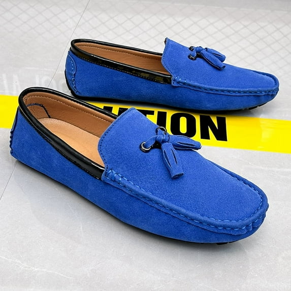 Big Size Men's Casual Loafers Slip On Leather Shoes Comfortable Lightweight Driving Shoes Male Moccasins Classic Penny Loafer Flats Boat Shoes Outdoor Walking Shoes