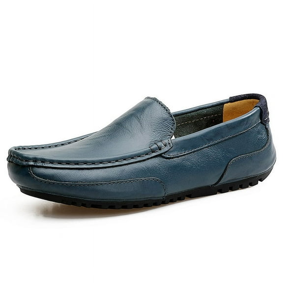 Big Size Men's Casual Loafers Slip On Leather Shoes Comfortable Lightweight Driving Shoes Male Moccasins Classic Penny Loafer Flats Boat Shoes Outdoor Walking Shoes