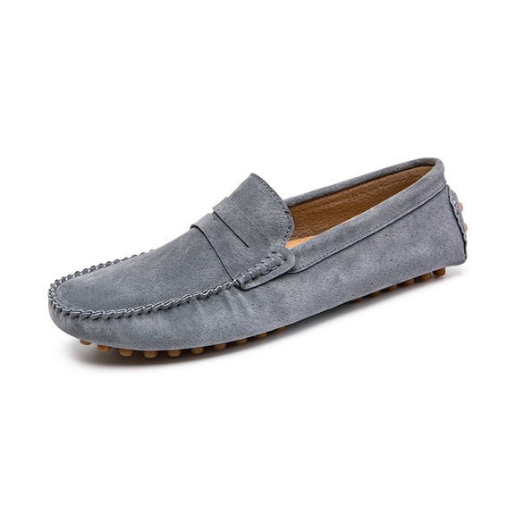 Big Size Men's Casual Loafers Slip On Leather Shoes Comfortable Lightweight Driving Shoes Male Moccasins Classic Penny Loafer Flats Boat Shoes Outdoor Walking Shoes