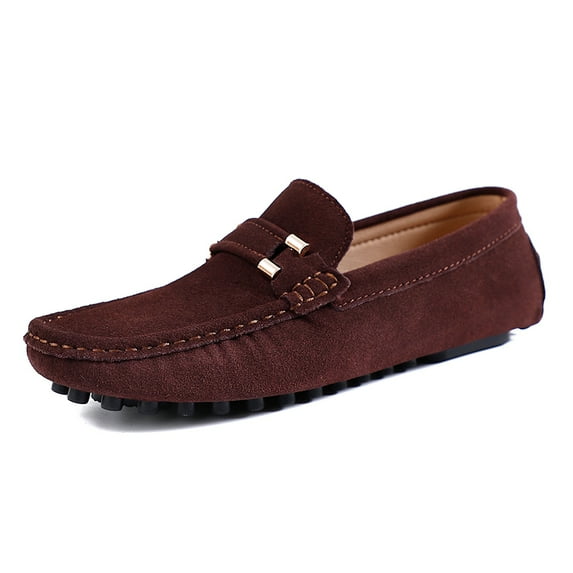 Big Size Men's Casual Loafers Slip On Leather Shoes Comfortable Lightweight Driving Shoes Male Moccasins Classic Penny Loafer Flats Boat Shoes Outdoor Walking Shoes