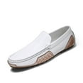 thumbnail image 1 of Big Size Men's Casual Loafers Slip On Leather Shoes Lightweight Driving Shoes Moccasins Classic Penny Loafer Flats Boat Shoes, 1 of 1