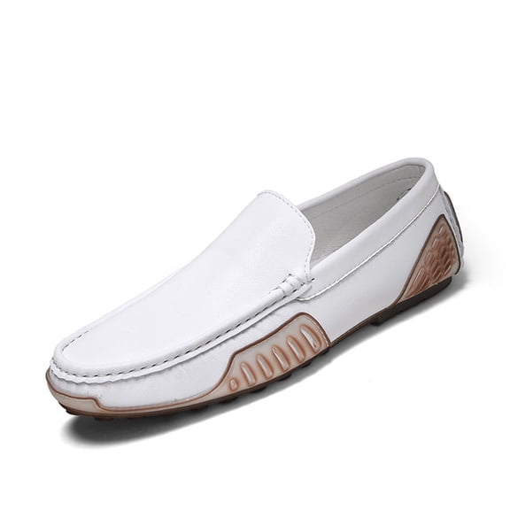 Big Size Men's Casual Loafers Slip On Leather Shoes Lightweight Driving Shoes Moccasins Classic Penny Loafer Flats Boat Shoes