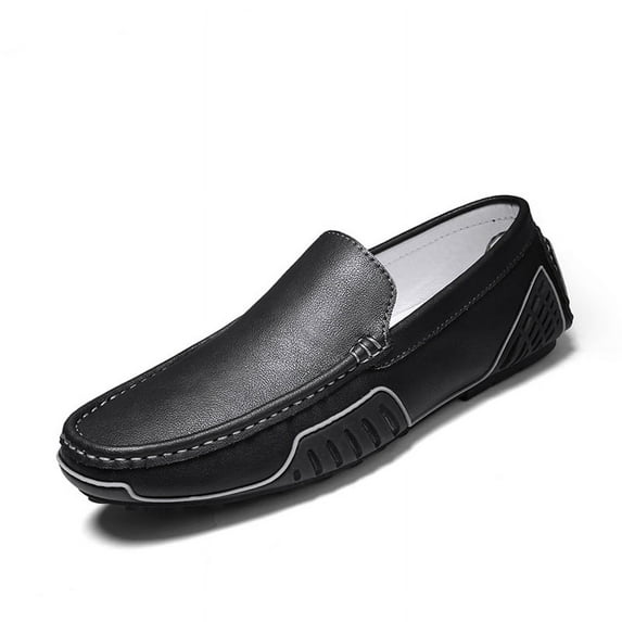 Big Size Men's Casual Loafers Slip On Leather Shoes Lightweight Driving Shoes Moccasins Classic Penny Loafer Flats Boat Shoes