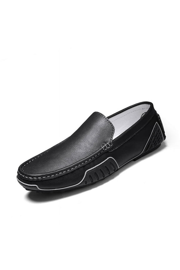 Big Size Men's Casual Loafers Slip On Leather Shoes Lightweight Driving Shoes Moccasins Classic Penny Loafer Flats Boat Shoes