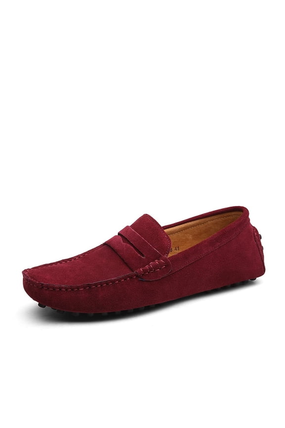 Big Size Men's Casual Loafers Slip On Leather Shoes Lightweight Driving Shoes Moccasins Classic Penny Loafer Flats Boat Shoes