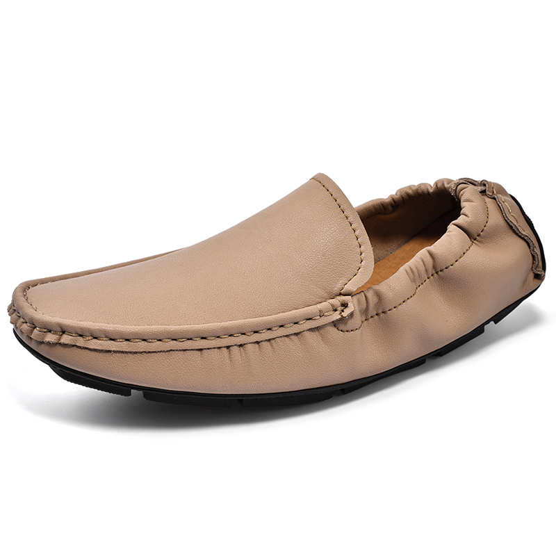 Big Size Men's Casual Loafers Slip On Leather Shoes Lightweight Driving Shoes Moccasins Classic Penny Loafer Flats Boat Shoes