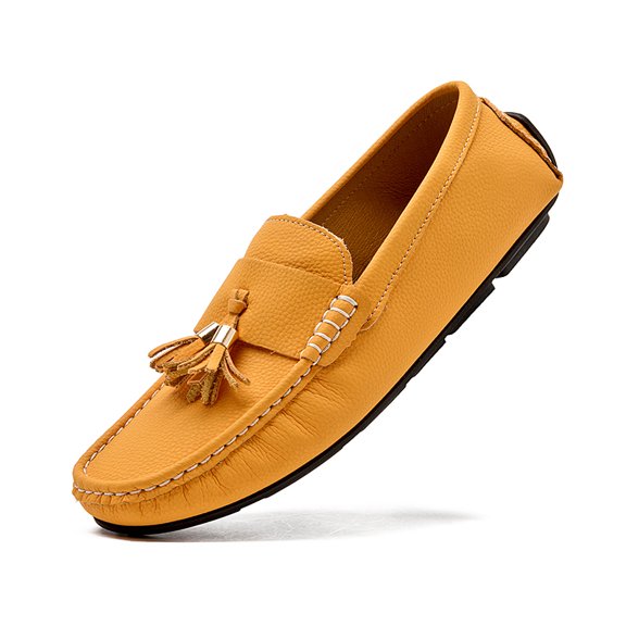 Big Size Men's Casual Loafers Slip On Leather Shoes Lightweight Driving Shoes Moccasins Classic Penny Loafer Flats Boat Shoes