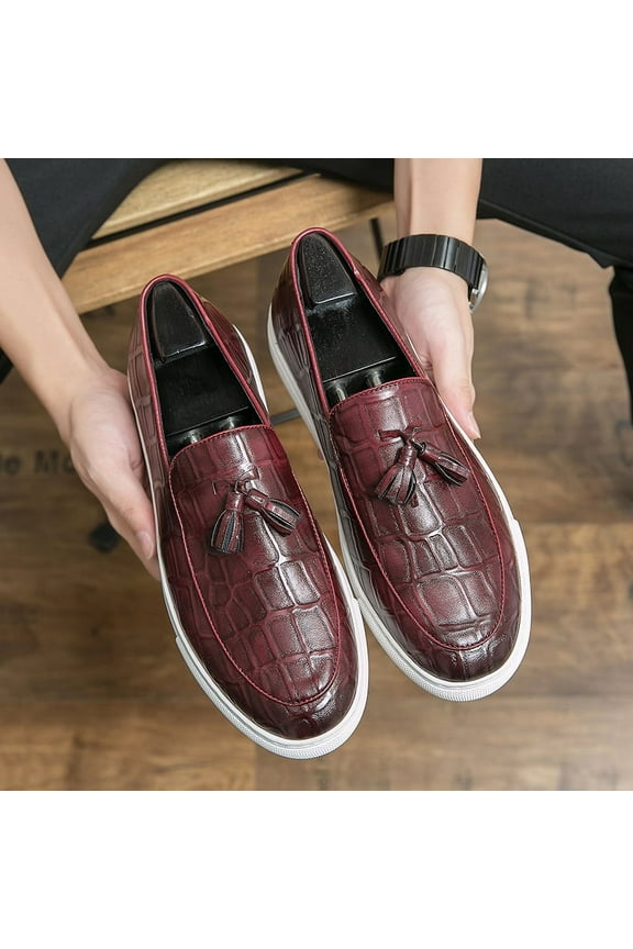 Big Size Men's Casual Loafers Slip On Leather Shoes Male Fashion Derby Dress Shoes Driving Shoes Moccasins Classic Penny Loafer Flats