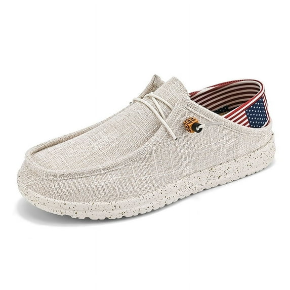 Big Size Men's Casual Low Top Canvas Shoes Male Loafers Sneakers Slip On Breathable Flats Boat Shoes Driving Shoes Moccasins Casual Walking Shoes