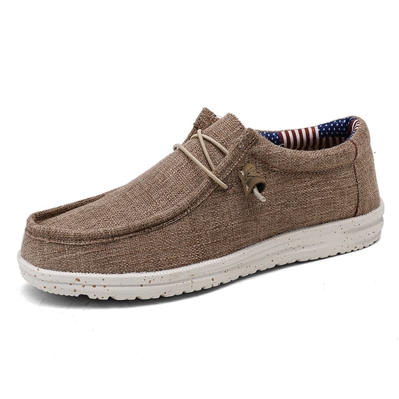 Big Size Men's Casual Low Top Canvas Shoes Male Loafers Sneakers Slip On Breathable Flats Boat Shoes Driving Shoes Moccasins Casual Walking Shoes