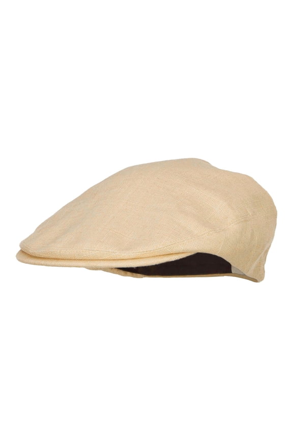 Big Size Men's Linen Ivy Cap - Khaki 2XL-3XL