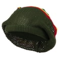 thumbnail image 1 of Big Size Mesh Rasta Deep Shell Beanie - Olive XL-3XL, 1 of 5