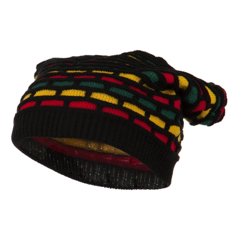 Big Size New Rasta Honey Deep Beanie - Black XL-3XL - Walmart.com