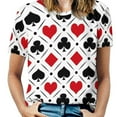 thumbnail image 1 of Big Size Playing Poker Card T Shirts Hearts Diamonds Clubs Spades Street Wear T-Shirt Short Sleeve Lady Hip Hop Tshirt S, 1 of 5