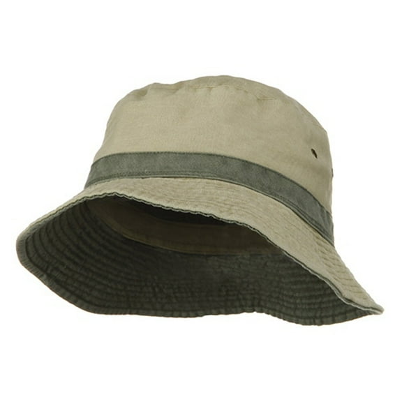 Big Size Reversible Bucket Hats - Khaki Green 2XL-3XL
