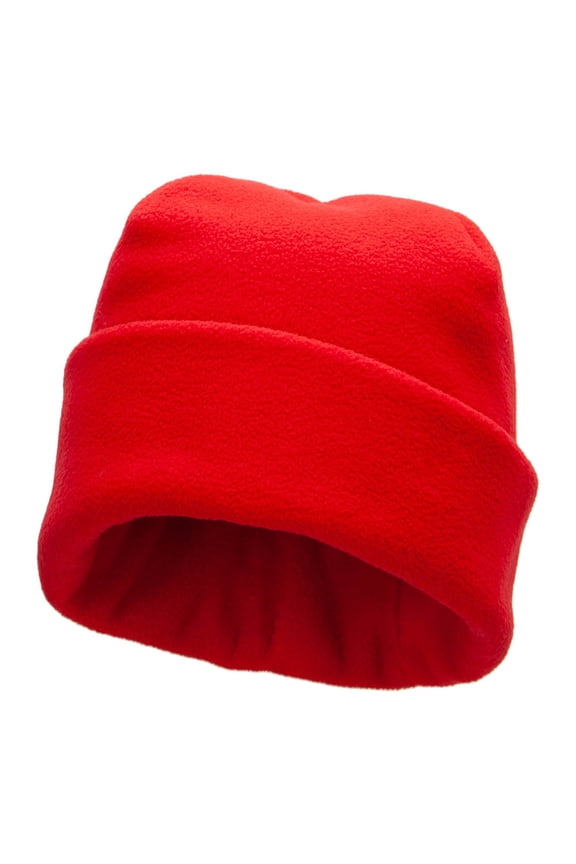Big Size Reversible Micro Fleece Cap - Red XL-3XL