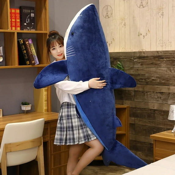 Big Size Soft Simulation Shark Plush Stuffed Sleeping Cute Pillow Cushion Animal Doll Gift For Children