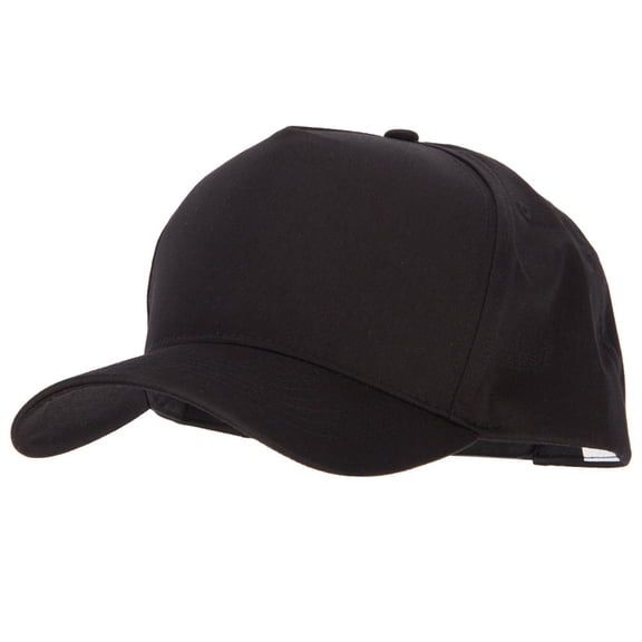 Big Size Solid Cotton Twill 5 Panel High Profile Pro Style Snap Cap - Black XL-3XL