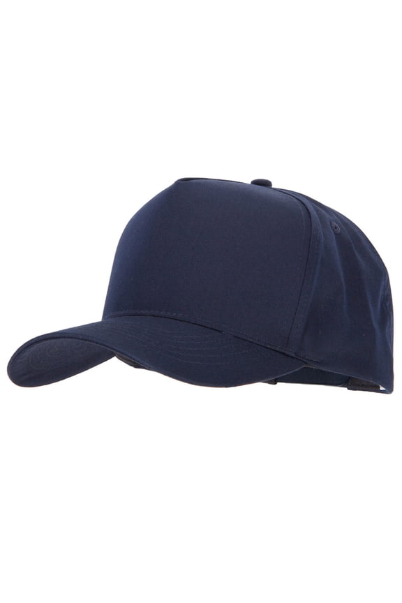 Big Size Solid Cotton Twill 5 Panel High Profile Pro Style Snap Cap - Navy XL-3XL