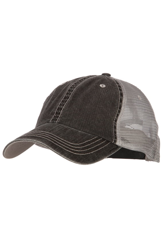 Big Size Special Cotton Low Profile Trucker Cap - Black XL-3XL