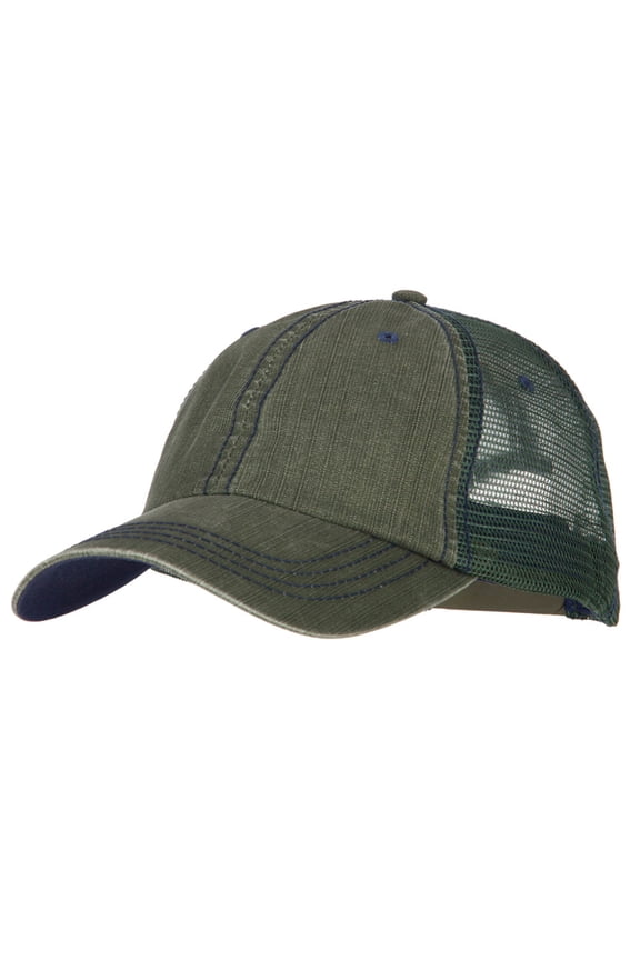 Big Size Special Cotton Low Profile Trucker Cap - Dk Green XL-3XL