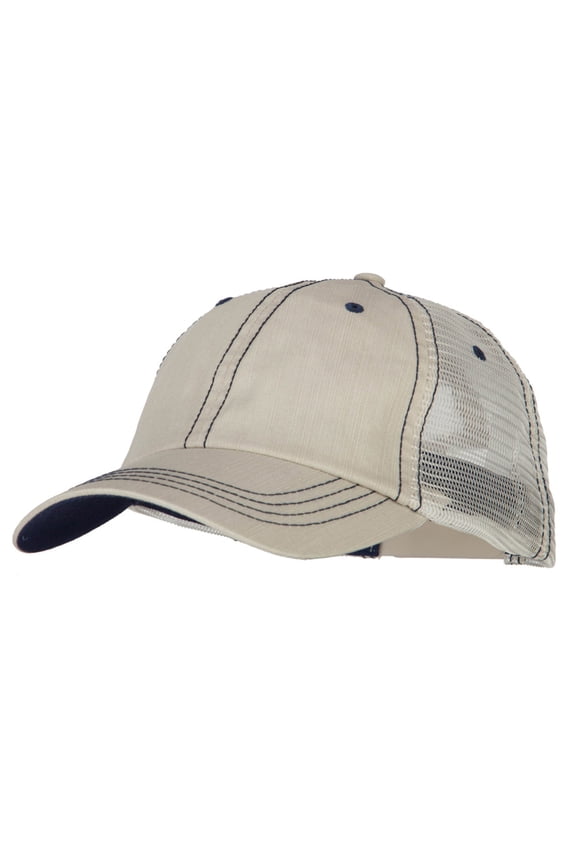 Big Size Special Cotton Low Profile Trucker Cap - Putty XL-3XL