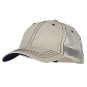 Big Size Special Cotton Low Profile Trucker Cap - Putty XL-3XL