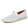 thumbnail image 1 of Big Size Spring Summer New Men's Casual Hollow Loafers Slip On Breathable Leather Flats Boat Shoes Driving Shoes Moccasins Comfort Walking Shoes, 1 of 12