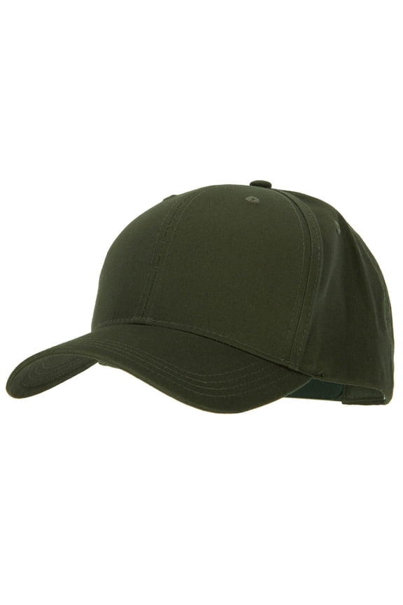 Big Size Structured Solid Poly Cotton Twill High Profile Pro Style Cap - Olive XL-3XL