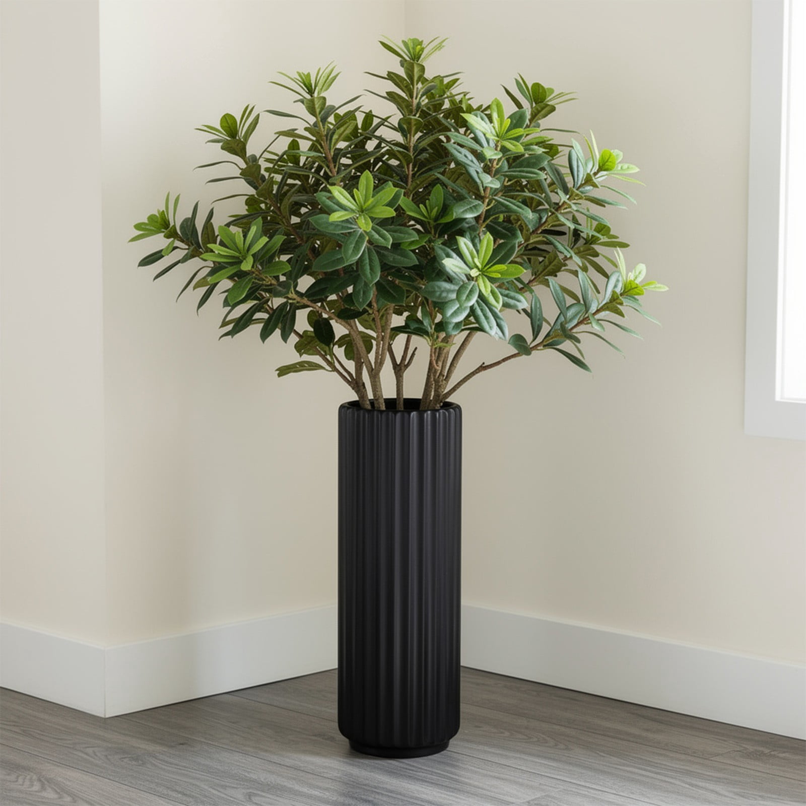 Big Size Tall Plastic Cylindrical Shape Floor Vase 19 Inch with a ...