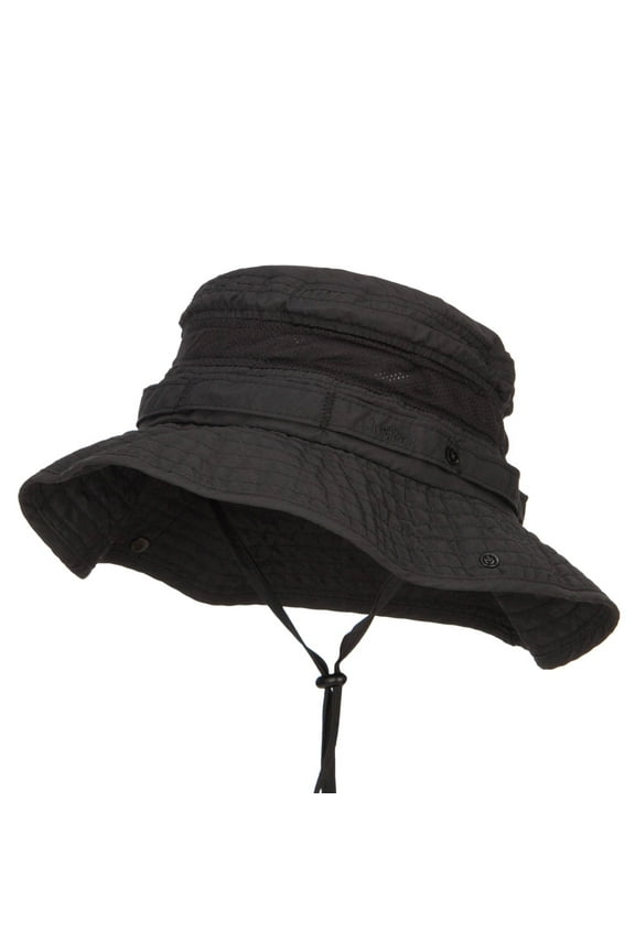 Big Size Talson UV Boonie Hat - Black 2XL
